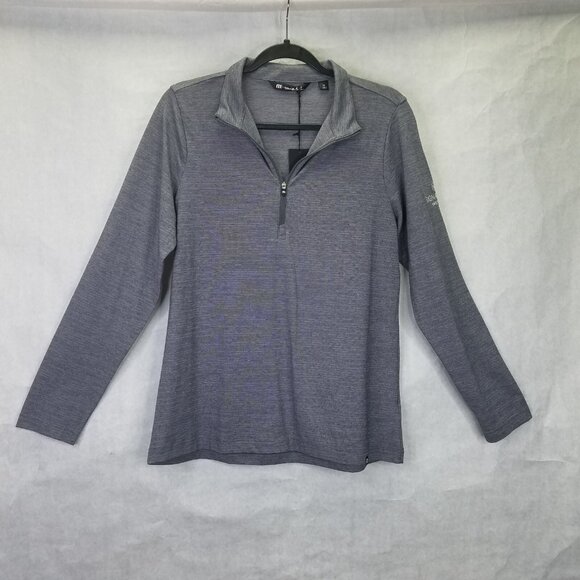 Travis Matthew Crestview 1/4 Zip Pullover Men's M Grey Heather Long Sleeve Logo - Picture 2 of 16